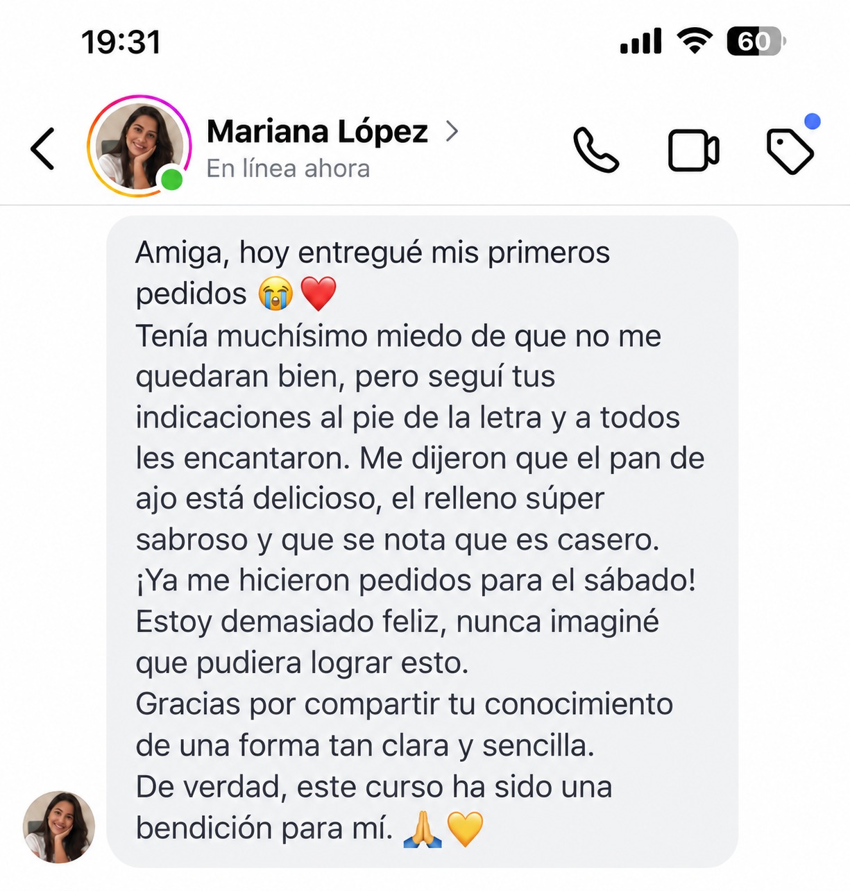 Testimonio de alumna